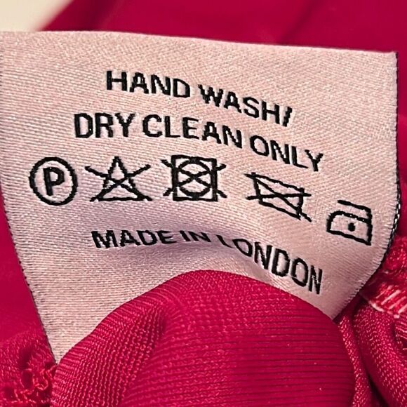 Miscreants Size UK 14 US 10 One Shoulder Velvet Mini Dress Red Cocktail Party - Picture 11 of 11